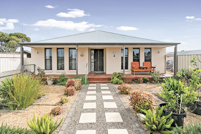 Modern home with ample shedding