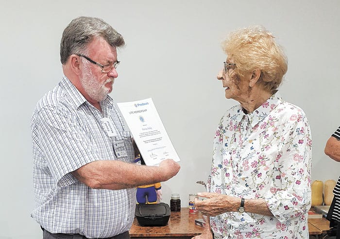 Wallaroo Probus life membership awarded