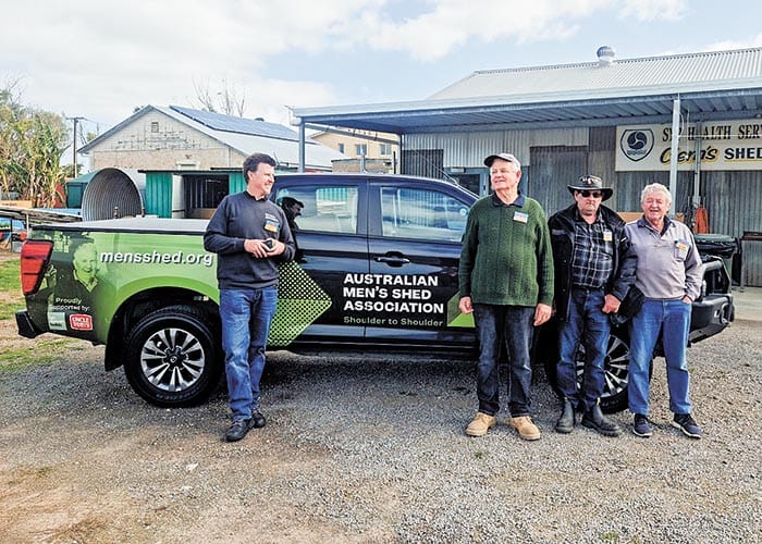 Acknowledging men’s shed service locally