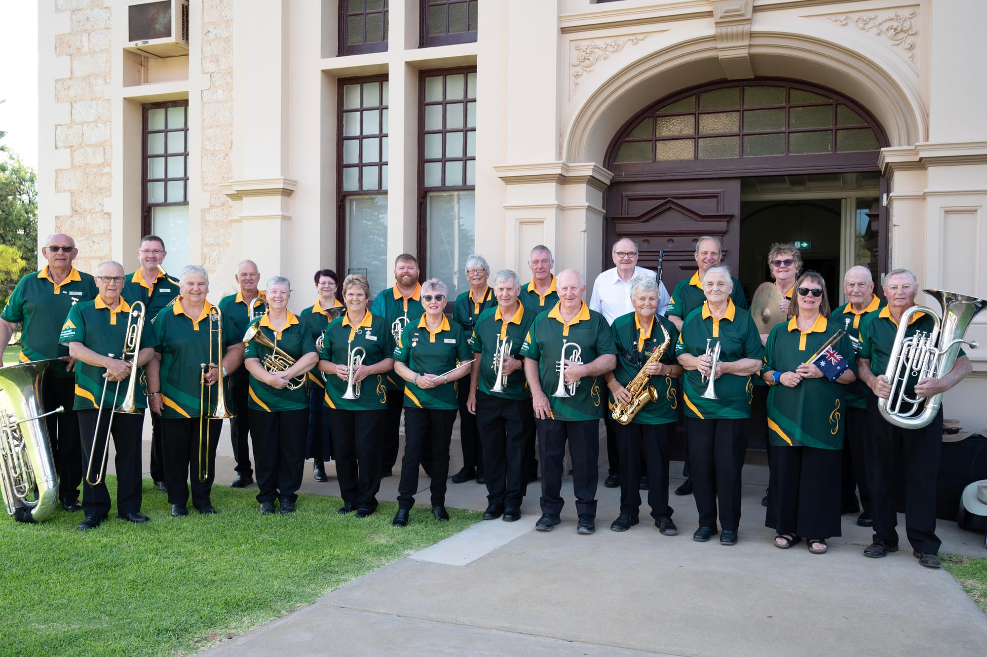 KWM Brass Band tuning up for festival concert