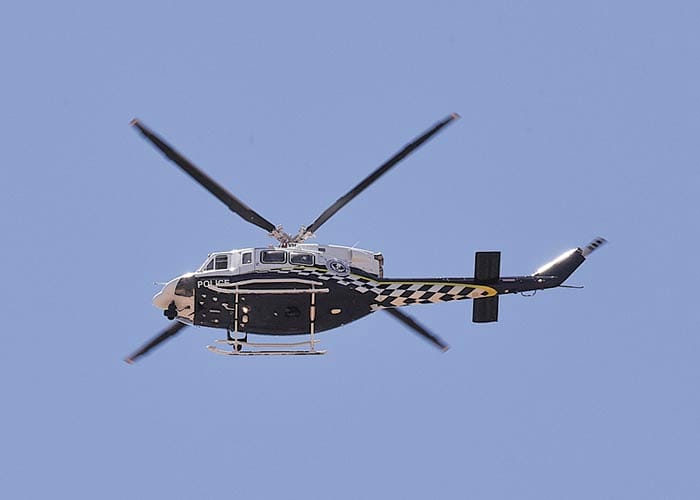 Police News... Helicopter called for break-in search at New Town