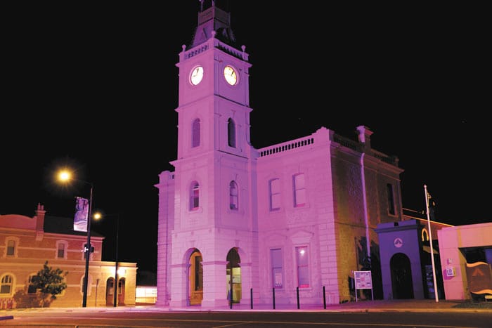 Town hall receives purple treatment for epilepsy
