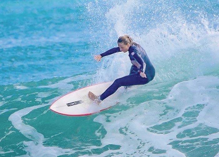 Day making waves in surfing career
