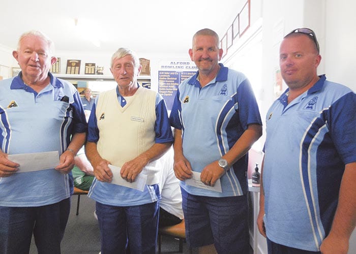 Alford Bowling Club cosmo fours