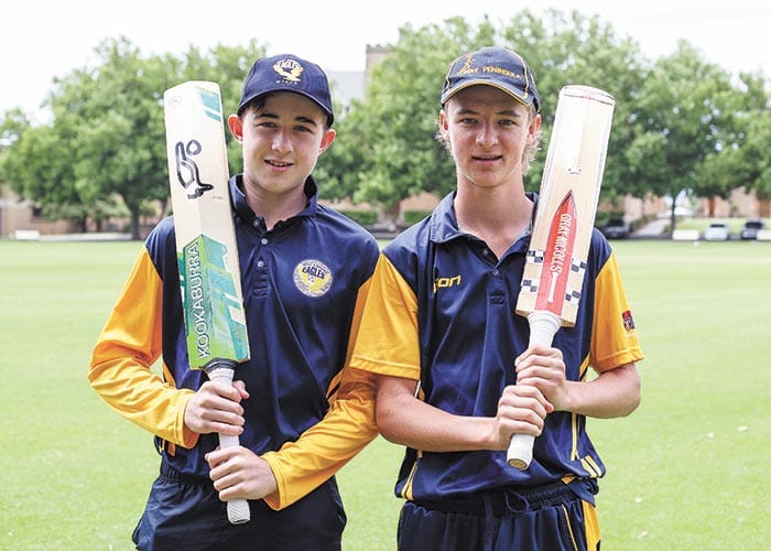 On an elevated stage