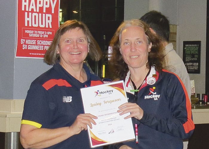 Lesley honoured with state hockey recognition