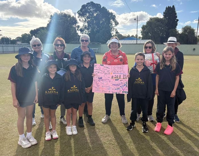 Kadina Memorial students learning croquet