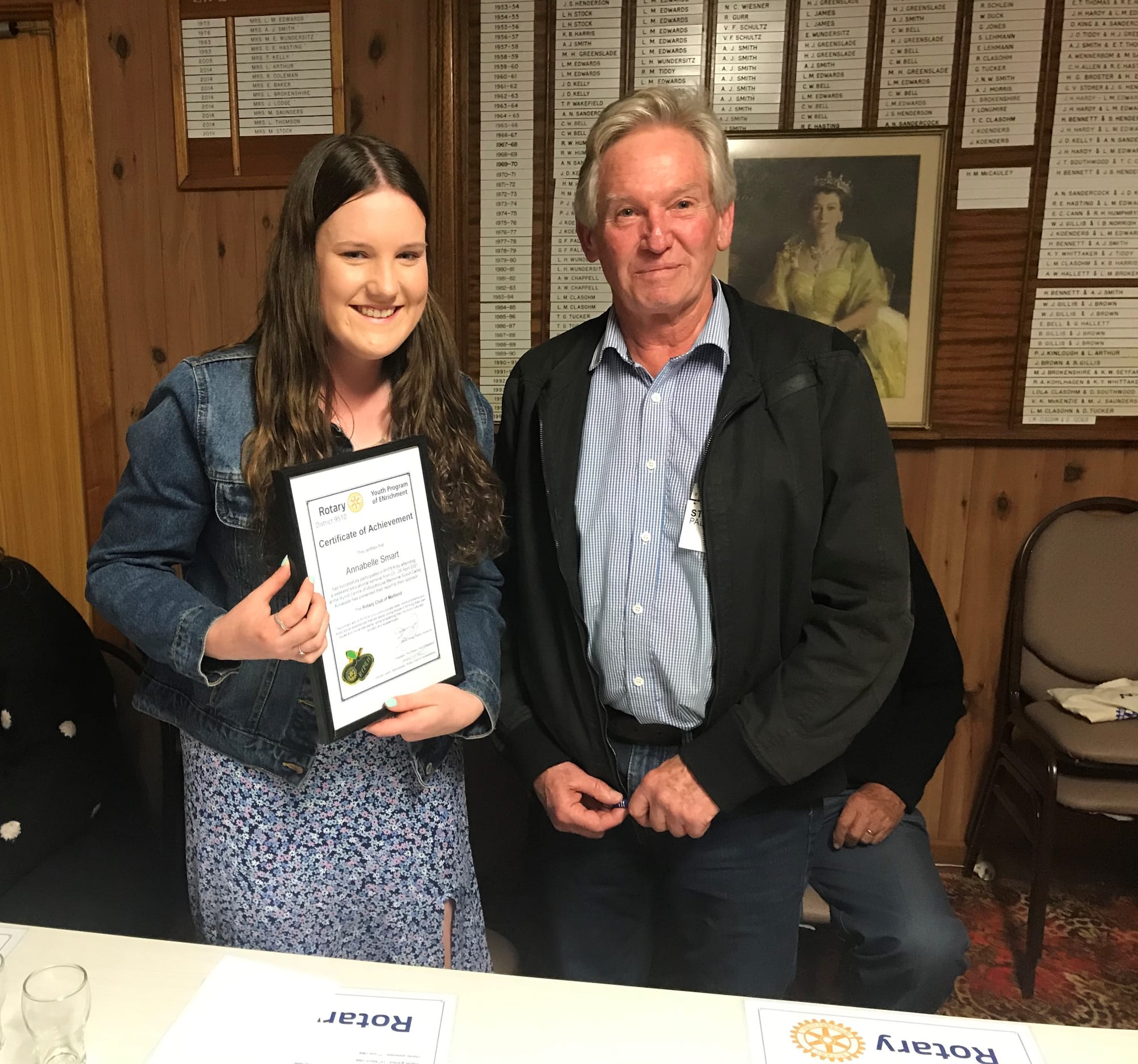 Rotary leadership seminar experience for Annabelle