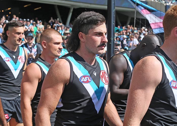 On an elevated stage