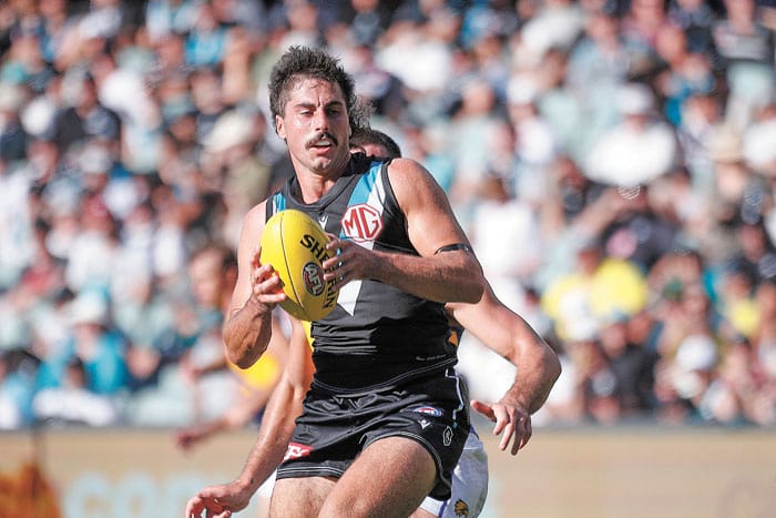 On an elevated stage