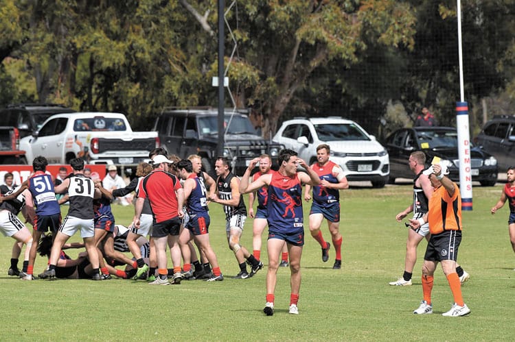 YPFL B grade preliminary final - Magpies no match as Demons stroll through