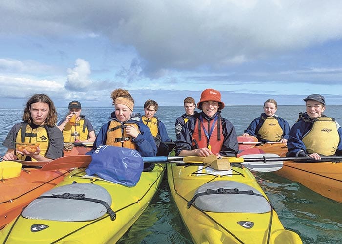 Kayak experience for Harvest students