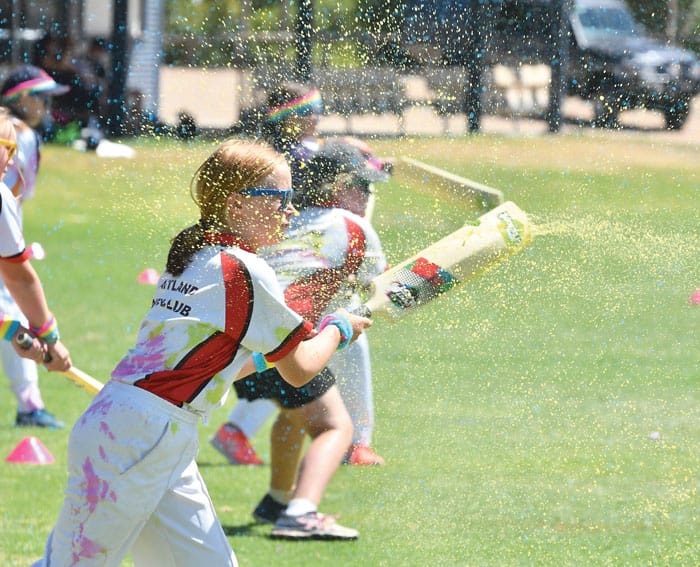 Girls blast off into cricket