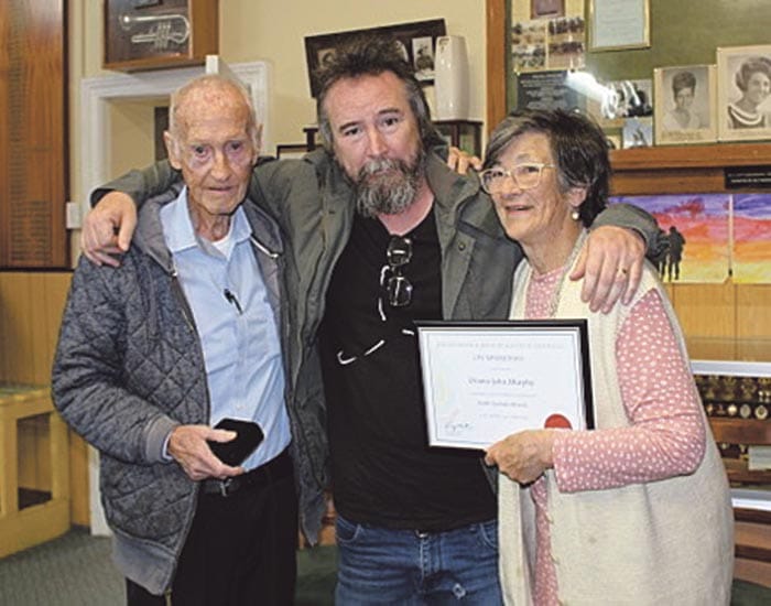 RSL life membership presented at Bute