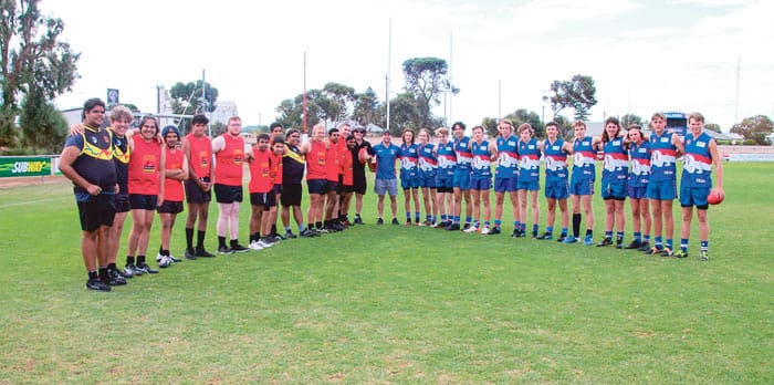 Footy trial match held during Clontarf Foundation YP camp