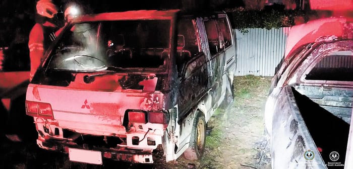 Suspicious Copper Coast car fires