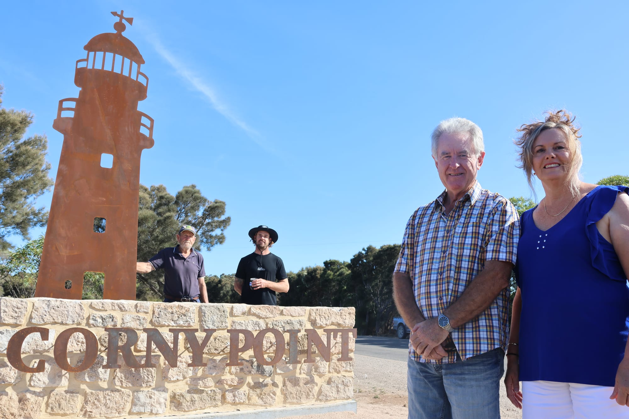 A sign of the times at Corny