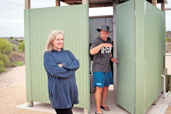 Bush camping toilets on the nose