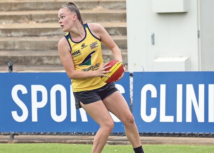 Goody and May at U18 footy academy