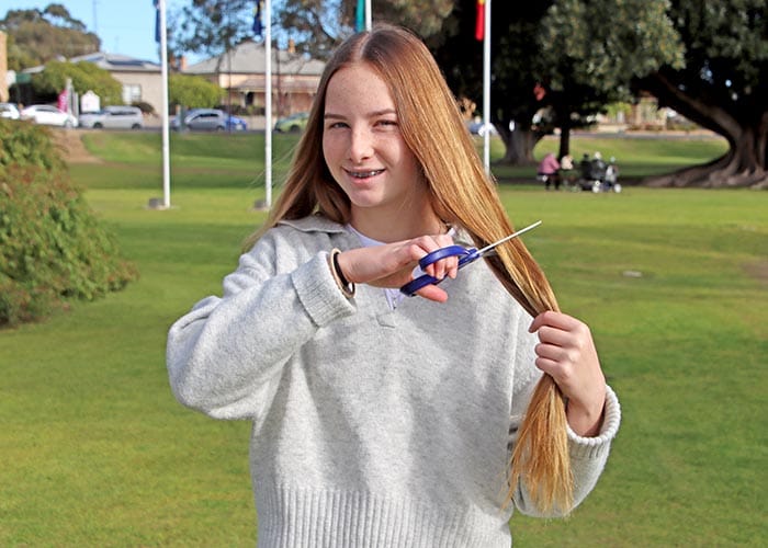 Scarlett Hatcher loses locks for cancer patients