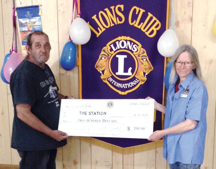 Lions donate to The Station