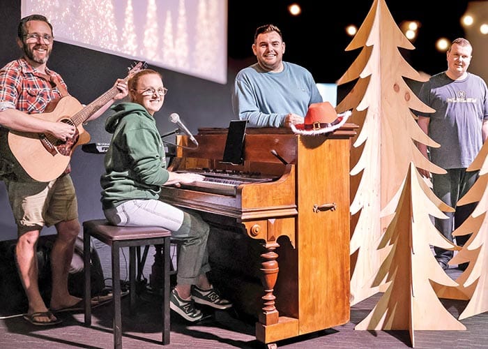 Santa arrives with a bang