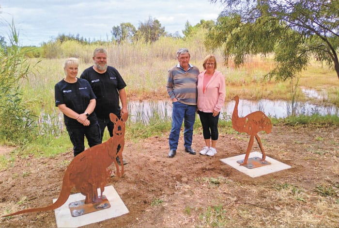 Animal artwork in Moonta park