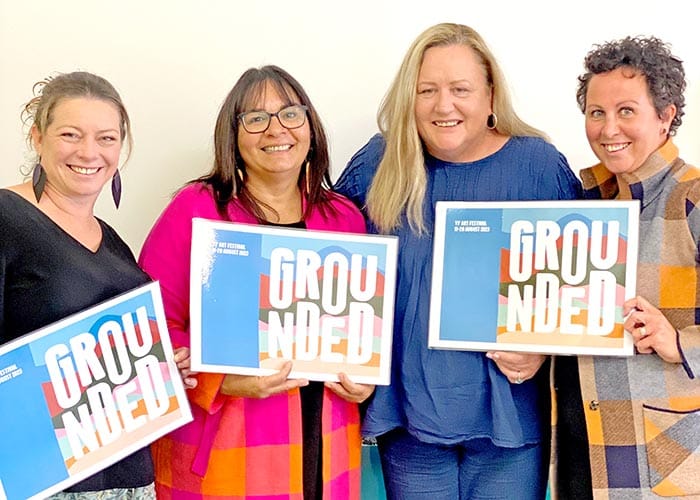 Grounded art festival lands