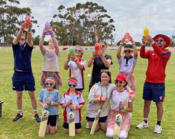 Colourful cricket on YP