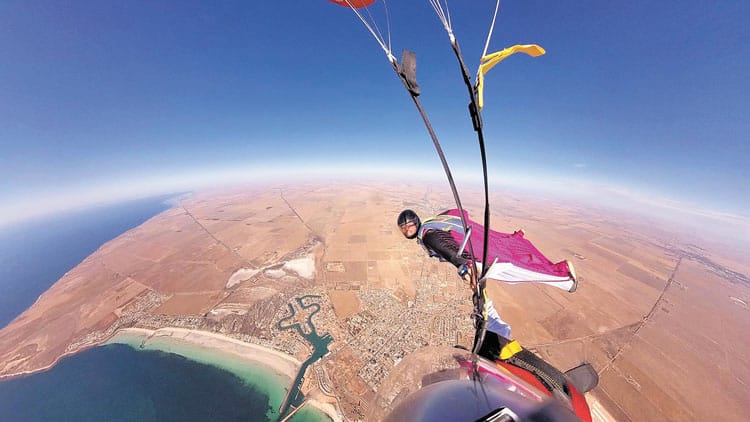 Skydiving record set at North Beach
