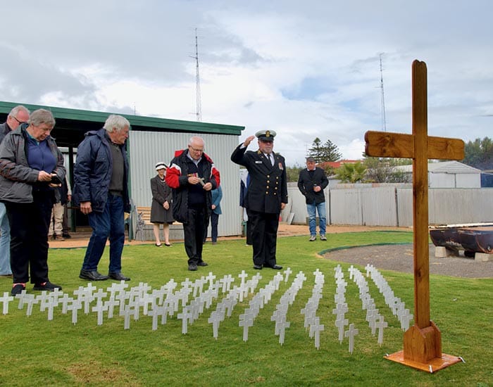 Crosses honour the fallen for VP Day