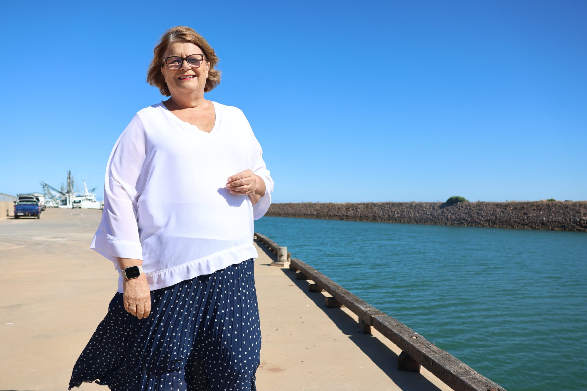 Marina bridge floated by CCC