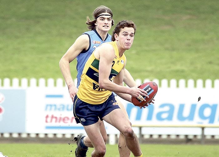 On an elevated stage