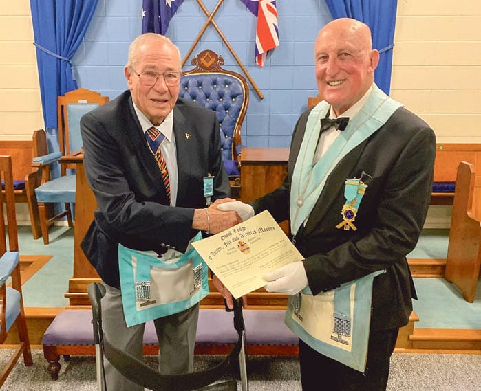 Hank’s 50 years as a Freemason