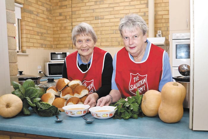 Salvation Army serving soup
