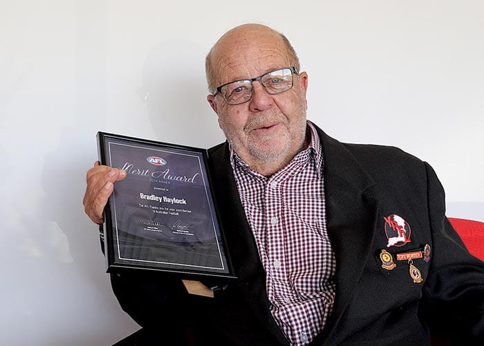 Haylock honoured with AFL Merit award