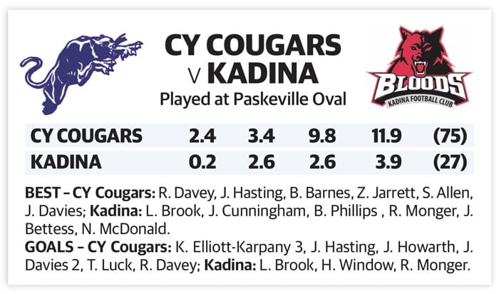 YPFL first semifinal – senior colts