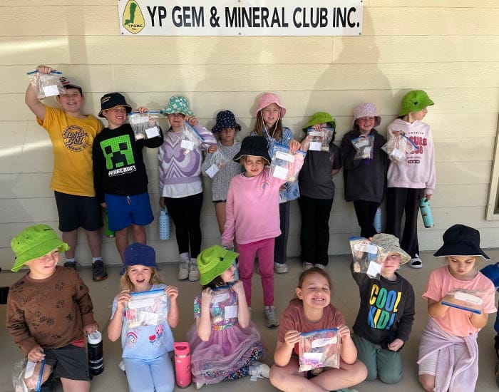 Young gem hunters visit local mineral club