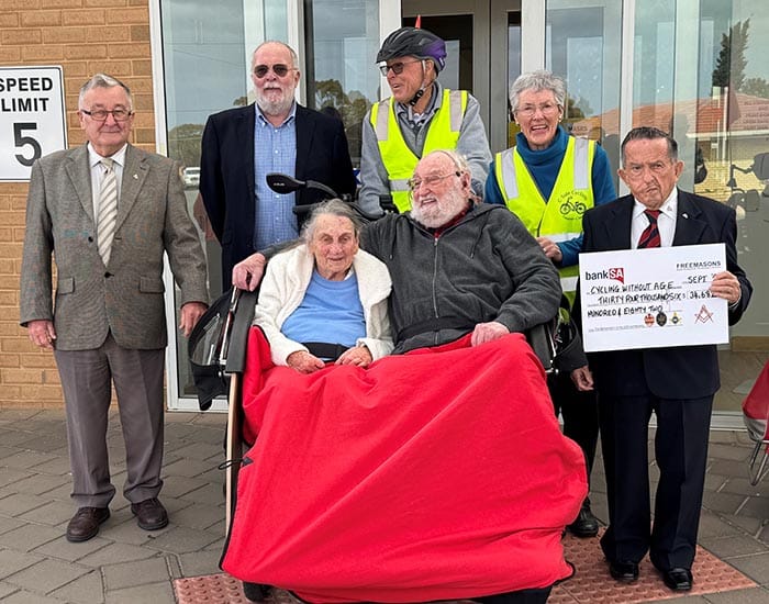 Freemasons help Wallaroo trishaws to ride further