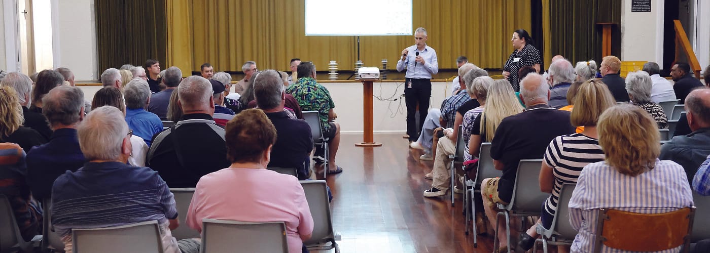 POWER PRESSURE: Community confronts providers