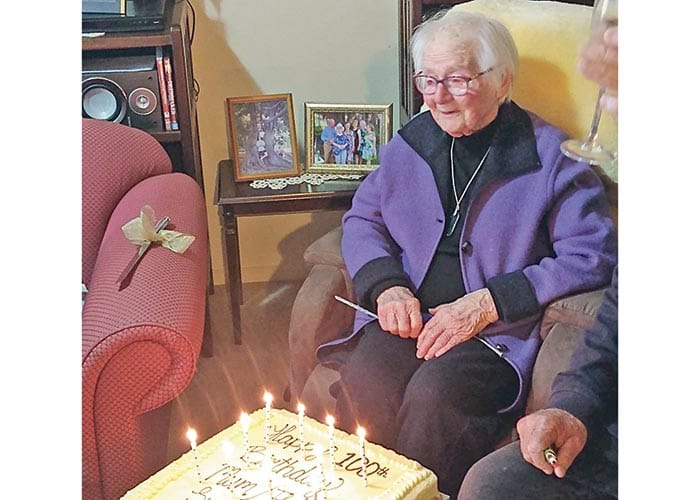 Thelma Bettess celebrates her 100th birthday post image