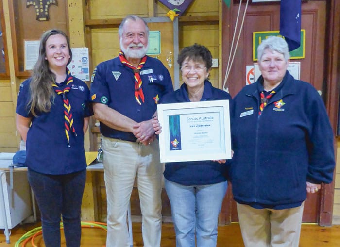 Wendy Butler awarded life membership for Scouts SA post image