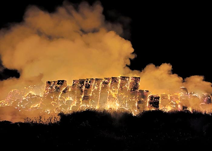 Fire prompts haystack reminder post image