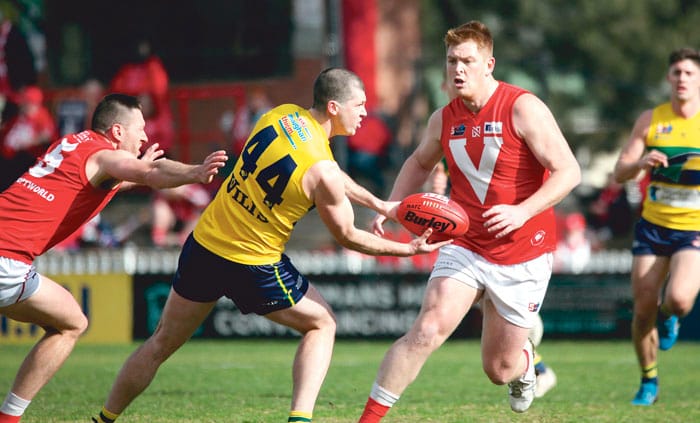 On an elevated stage post image