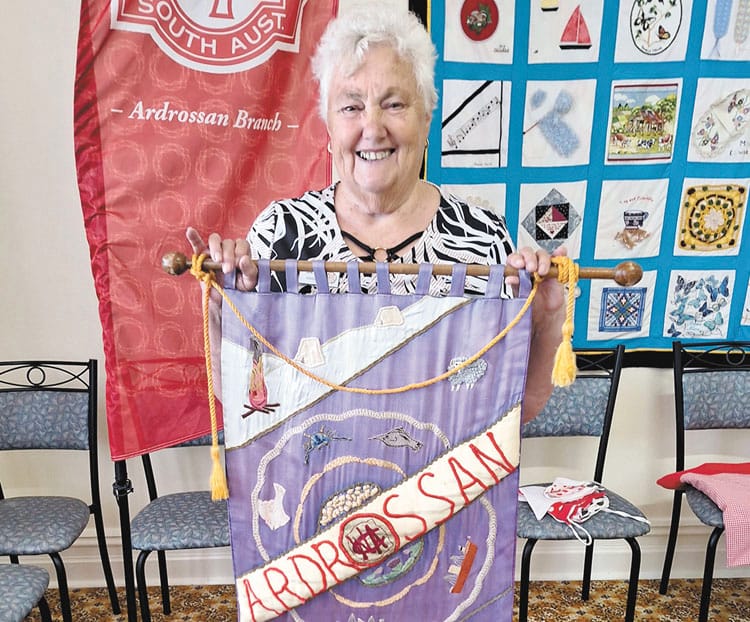 Ardrossan SACWA’s new banner stitched post image