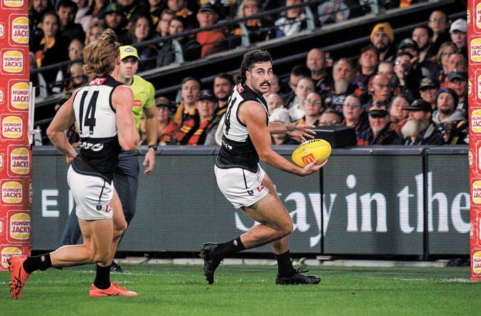 On an elevated stage post image