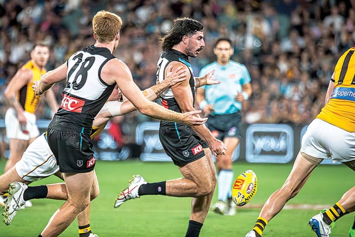 On an elevated stage post image