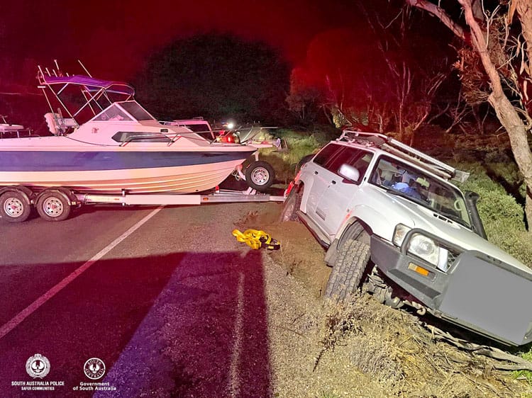 Drink driver crashes while towing boat post image