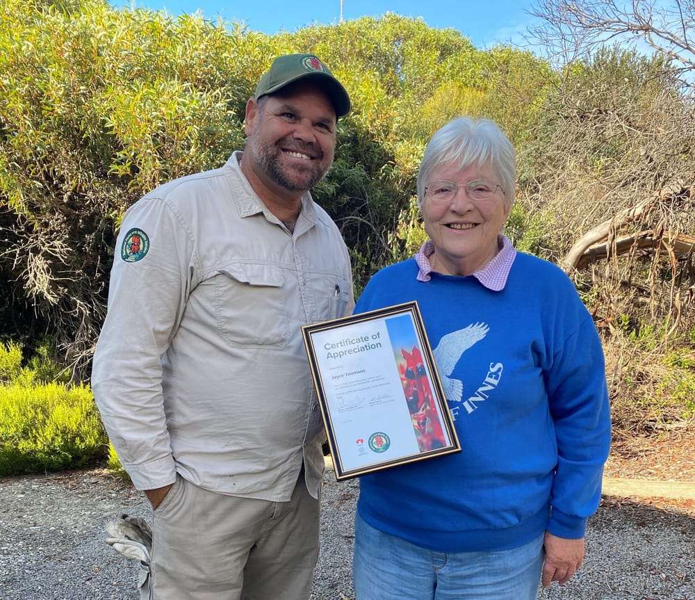 Joyce notches 25 years with Innes Friends Group post image