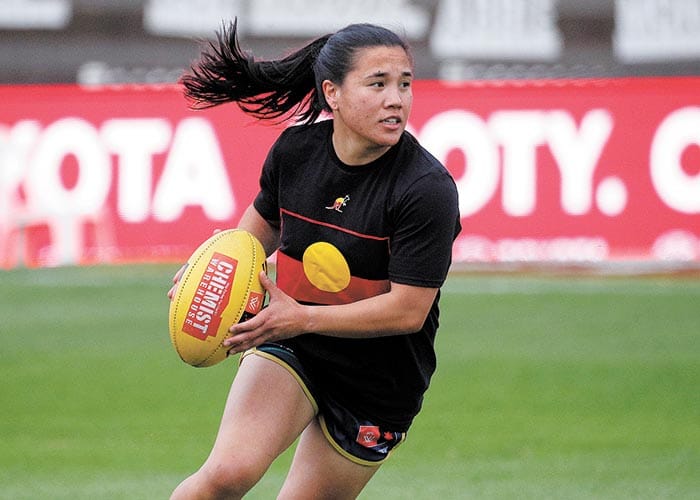 On an elevated stage post image